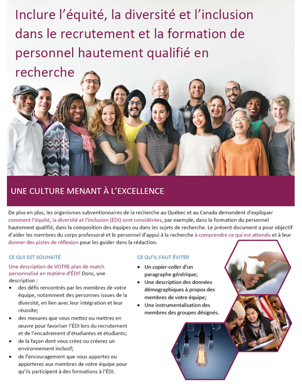Formation en équité, diversité et inclusion (ÉDI) - CFSG